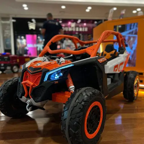 Carrinho elétrico infantil Utv buggy maverick 24V 4x4 laranja